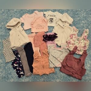 16-Piece Bundle, 0-3 Month Girls Clothing, Pants/Sleepers/Onesies/Sweaters